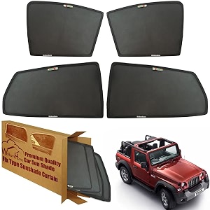 wolkomhome car window sun shade protector curtains set of 2 pc for thar 2021-23 set of 2