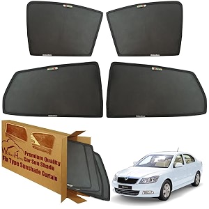 wolkomhome car window sun shade protector curtains set of 4 pc for laura