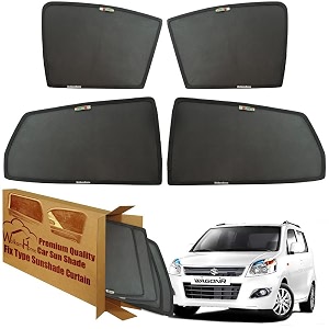 wolkomhome car window sun shade protector curtains set of 4 pc for wagon r 2013