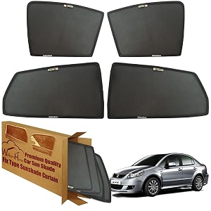 wolkomhome car window sun shade protector curtains set of 4 pc for sx4 new