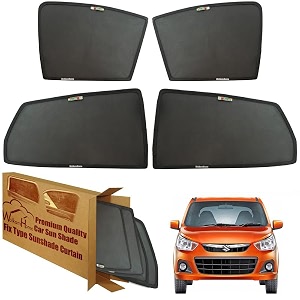 wolkomhome car window sun shade protector curtains set of 4 pc for alto k10 new