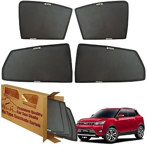 wolkomhome car window sun shade protector curtains set of 4 pc for xuv 300