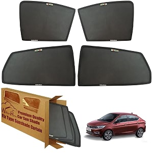 wolkomhome car window sun shade protector curtains set of 4 pc for tigor