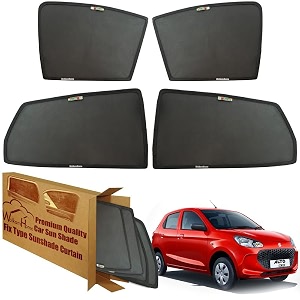 wolkomhome car window sun shade protector curtains set of 4 pc for alto k10 2022