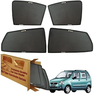 wolkomhome car window sun shade protector curtains set of 4 pc for wagonr 2003