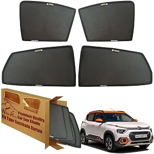 wolkomhome car window sun shade protector curtains set of 4 pc for citroen c3