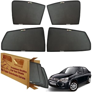 wolkomhome car window sun shade protector curtains set of 4 pc for fiesta classic