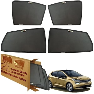wolkomhome car window sun shade protector curtains set of 4 pc for altroz