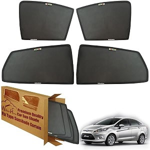 wolkomhome car window sun shade protector curtains set of 4 pc for fiesta old