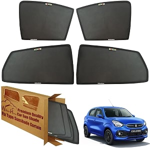 wolkomhome car window sun shade protector curtains set of 4 pc for celerio 2021