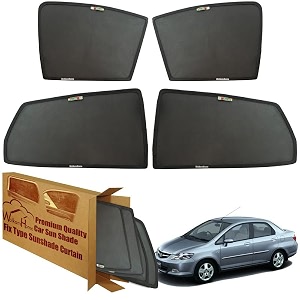 wolkomhome car window sun shade protector curtains set of 4 pc for city zx