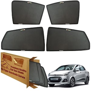 wolkomhome car window sun shade protector curtains set of 4 pc for xcent