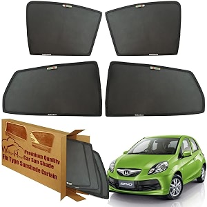 wolkomhome car window sun shade protector curtains set of 4 pc for brio