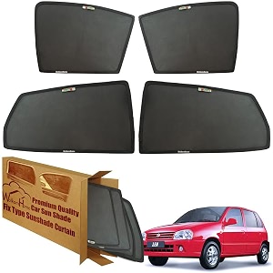 wolkomhome car window sun shade protector curtains set of 4 pc for zen