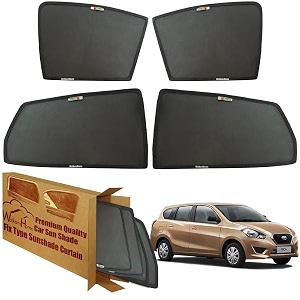 wolkomhome car window sun shade protector curtains set of 4 pc for go plus