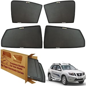 wolkomhome car window sun shade protector curtains set of 4 pc for terrano
