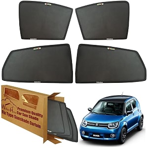 wolkomhome car window sun shade protector curtains set of 4 pc for ignis sigma