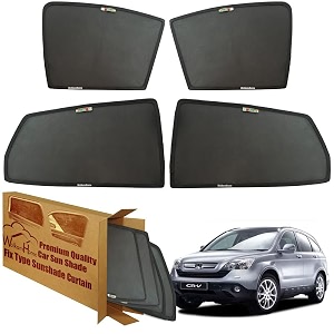 wolkomhome car window sun shade protector curtains set of 4 pc for crv