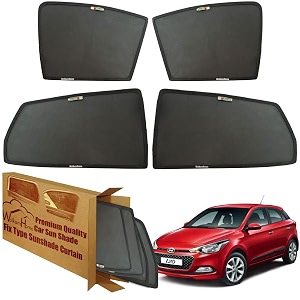 wolkomhome car window sun shade protector curtains set of 4 pc for i20 elite