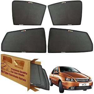 wolkomhome car window sun shade protector curtains set of 4 pc for indigo cs