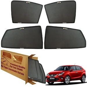 wolkomhome car window sun shade protector curtains set of 4 pc for glanza
