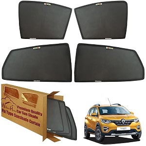 wolkomhome car window sun shade protector curtains set of 4 pc for triber