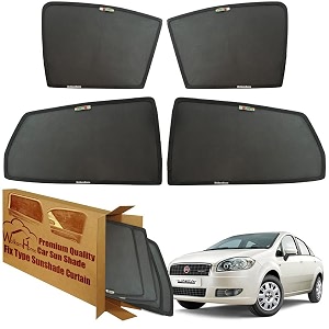 wolkomhome car window sun shade protector curtains set of 4 pc for linea classic