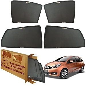 wolkomhome car window sun shade protector curtains set of 4 pc for mobilio
