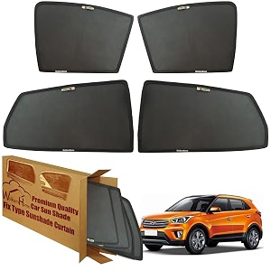 wolkomhome car window sun shade protector curtains set of 4 pc for creta old