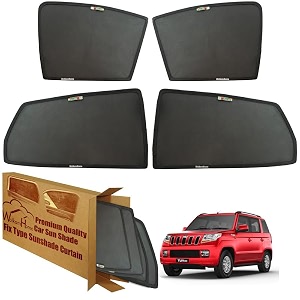 wolkomhome car window sun shade protector curtains set of 4 pc for tuv-300