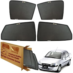 wolkomhome car window sun shade protector curtains set of 4 pc for ikon