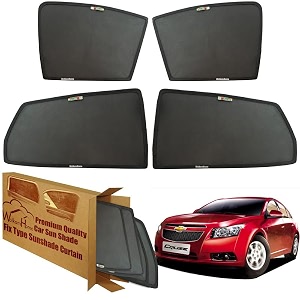 wolkomhome car window sun shade protector curtains set of 4 pc for cruze