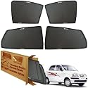 WolkomHome Car Window Sun Shade Protector Curtains Set of 4 pc for Santro Xing