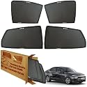 WolkomHome Car Window Sun Shade Protector Curtains Set of 4 pc for Verna 2023