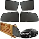 WolkomHome Car Window Sun Shade Protector Curtains Set of 4 pc for Etios