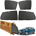 WolkomHome Car Window Sun Shade Protector Curtains Set of 4 pc for Ameo