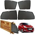 WolkomHome Car Window Sun Shade Protector Curtains Set of 4 pc for I10 Grand 2017