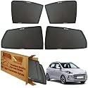 WolkomHome Car Window Sun Shade Protector Curtains Set of 4 pc for I10 Grand Nios