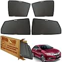 WolkomHome Car Window Sun Shade Protector Curtains Set of 4 pc for City Idtec 2016