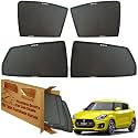 WolkomHome Car Window Sun Shade Protector Curtains Set of 4 pc for Swift 2018 to 23