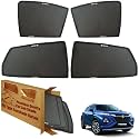 WolkomHome Car Window Sun Shade Protector Curtains Set of 4 pc for Fronx