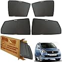 WolkomHome Car Window Sun Shade Protector Curtains Set of 4 pc for WagonR 2010