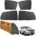 WolkomHome Car Window Sun Shade Protector Curtains Set of 4 pc for Innova Crysta 2023