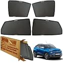 WolkomHome Car Window Sun Shade Protector Curtains Set of 4 pc for Punch