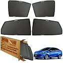 WolkomHome Car Window Sun Shade Protector Curtains Set of 4 pc for Fiesta New