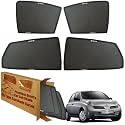 WolkomHome Car Window Sun Shade Protector Curtains Set of 4 pc for Micra