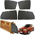 WolkomHome Car Window Sun Shade Protector Curtains Set of 4 pc for Alto K10 Old