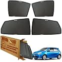 WolkomHome Car Window Sun Shade Protector Curtains Set of 4 pc for Etios Liva