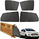 WolkomHome Car Window Sun Shade Protector Curtains Set of 4 pc for Ecosport Old