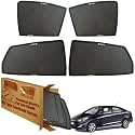 WolkomHome Car Window Sun Shade Protector Curtains Set of 4 pc for Verna Fluidic